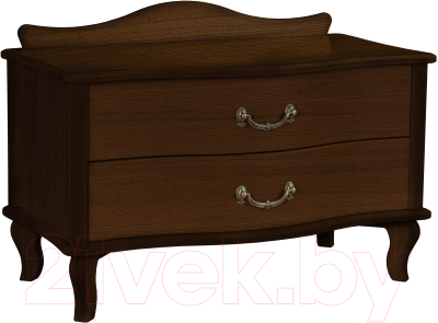Прикроватная тумба Мебелик Джульетта широкая 2 ящика - фото