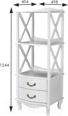 Этажерка Мебелик Джульетта 2 уровня