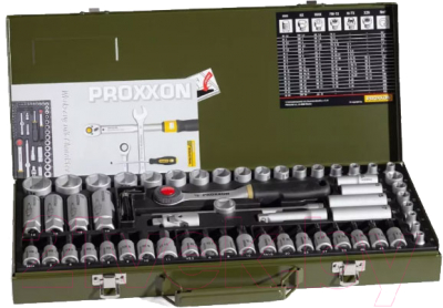 Набор головок, бит Proxxon Суперкомпактный с трещоткой / 23112 - фото