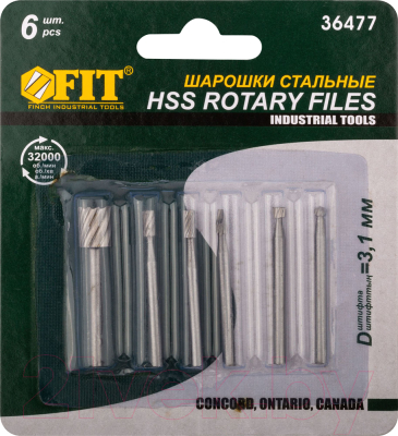 Набор борфрез FIT Стальные по металлу / 36477