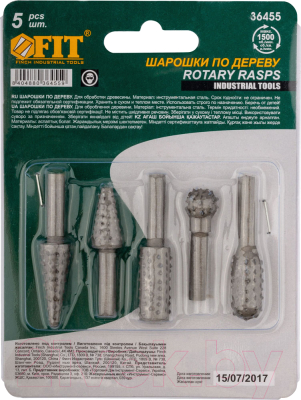 Набор борфрез FIT Стальные по дереву / 36455
