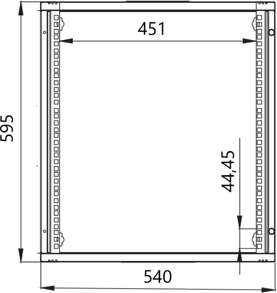 Шкаф телекоммуникационный Lande LN-SH12U5440-BL-F0-0