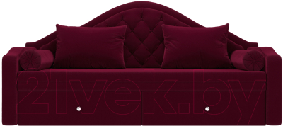 Диван Лига Диванов Сойер / 109449 (микровельвет бордовый)