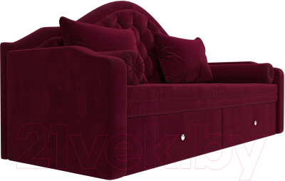 Диван Лига Диванов Сойер / 109449 (микровельвет бордовый)