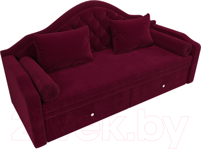 Диван Лига Диванов Сойер / 109449 (микровельвет бордовый)