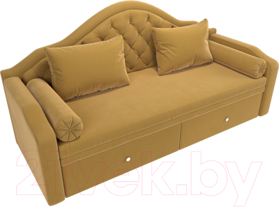 Диван Лига Диванов Сойер / 109450 (микровельвет желтый)