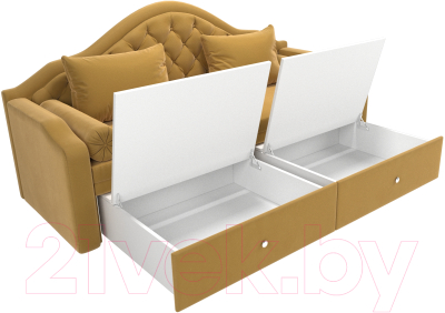 Диван Лига Диванов Сойер / 109450 (микровельвет желтый)