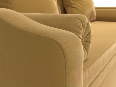 Диван Лига Диванов Сойер / 109450 (микровельвет желтый)