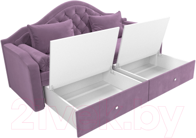 Диван Лига Диванов Сойер / 109452 (микровельвет сиреневый)