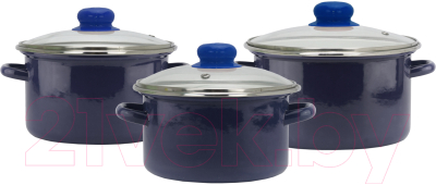 Набор кастрюль Эмаль Орион 9С-307 - фото