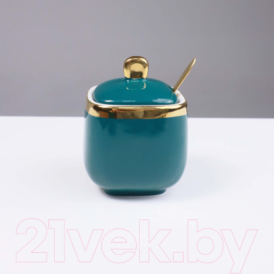 Набор емкостей для хранения AksHome Moonshine (3шт, темно-зеленый/золото)