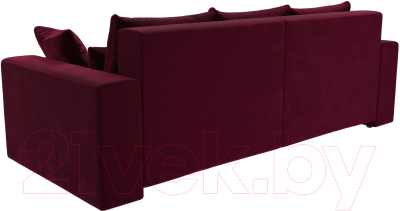 Диван Лига Диванов Майами / 114729 (микровельвет бордовый)