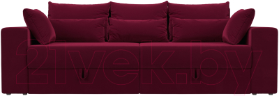 Диван Лига Диванов Майами / 114729 (микровельвет бордовый)