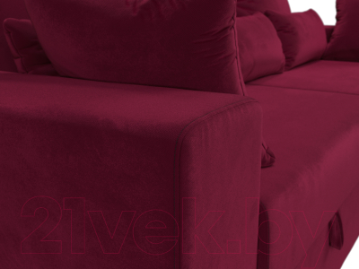 Диван Лига Диванов Майами / 114729 (микровельвет бордовый)