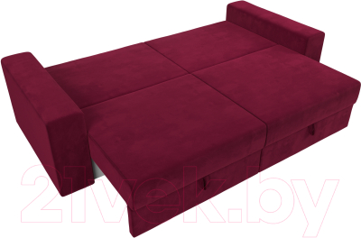 Диван Лига Диванов Майами / 114729 (микровельвет бордовый)