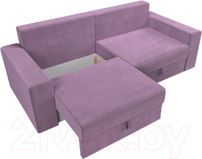 Диван Лига Диванов Майами / 114731 (микровельвет сиреневый)