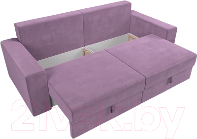Диван Лига Диванов Майами / 114731 (микровельвет сиреневый)