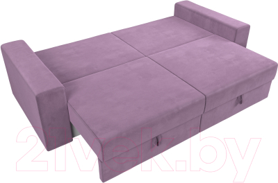 Диван Лига Диванов Майами / 114731 (микровельвет сиреневый)