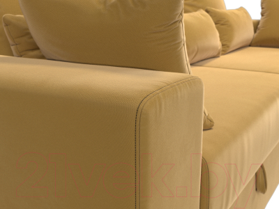 Диван Лига Диванов Майами / 114732 (микровельвет желтый)