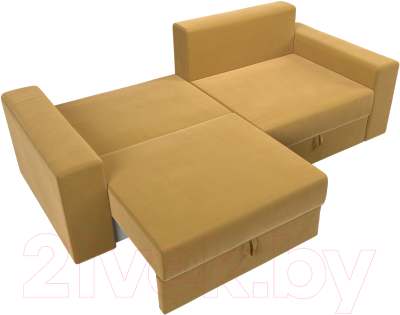 Диван Лига Диванов Майами / 114732 (микровельвет желтый)