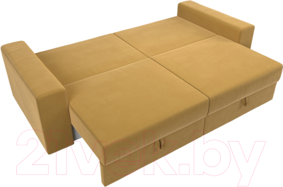 Диван Лига Диванов Майами / 114732 (микровельвет желтый)