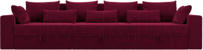 Диван Лига Диванов Майами Long / 114784 (микровельвет бордовый)