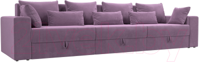 Диван Лига Диванов Майами Long / 114786 (микровельвет сиреневый) - фото