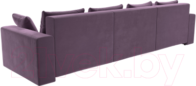 Диван Лига Диванов Майами Long / 114786 (микровельвет сиреневый)