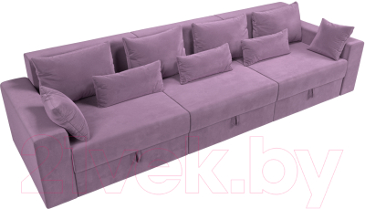 Диван Лига Диванов Майами Long / 114786 (микровельвет сиреневый)