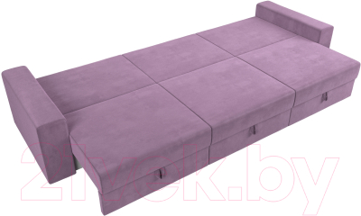 Диван Лига Диванов Майами Long / 114786 (микровельвет сиреневый)