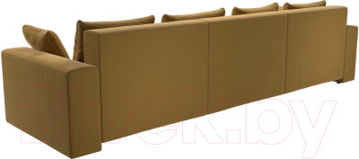 Диван Лига Диванов Майами Long / 114787 (микровельвет желтый)