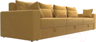 Диван Лига Диванов Майами Long / 114787 (микровельвет желтый)