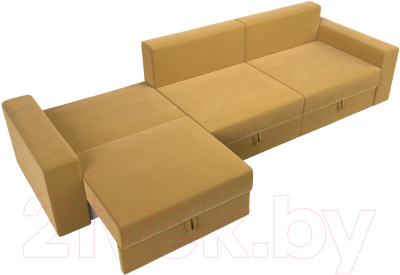 Диван Лига Диванов Майами Long / 114787 (микровельвет желтый)