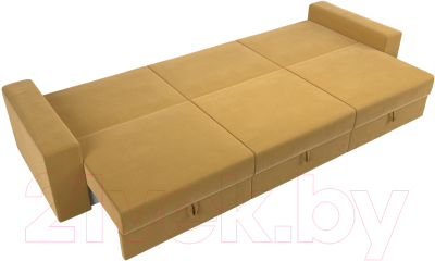 Диван Лига Диванов Майами Long / 114787 (микровельвет желтый)