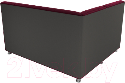 Уголок кухонный мягкий Лига Диванов Мирта левый / 109455L (микровельвет бордовый)