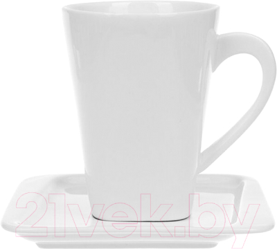 Кружка с блюдцем Sam&Squito Quadro JX38-C006-02/JX82-С001-D02/06J19-2026 / фк792 - фото