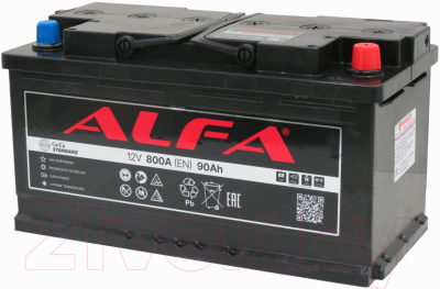 Автомобильный аккумулятор ALFA battery Standart R 800A / 6CT-90R - фото