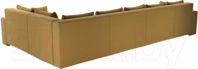 Диван П-образный Лига Диванов Майами правый / 114833 (микровельвет желтый)