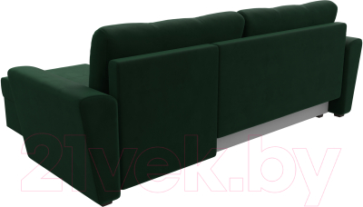 Диван угловой Лига Диванов Амстердам Лайт правый / 112451 (велюр зеленый)