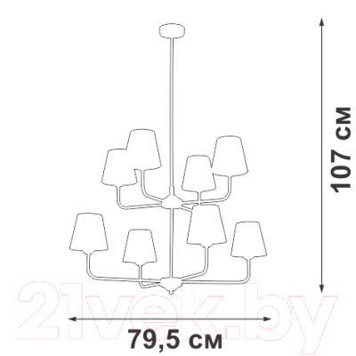 Люстра Vitaluce V3923-8/8PL