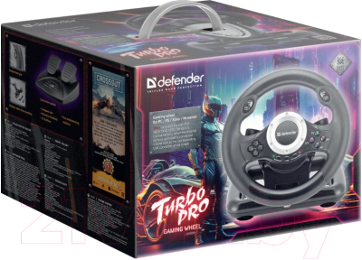 Игровой руль Defender Turbo Pro PC/PS3/PS4/XBOX / 64291