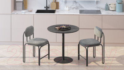 Обеденный стол Калифорния мебель Дейл (черный мрамор)