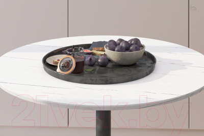 Обеденный стол Калифорния мебель Дейл (белый мрамор)