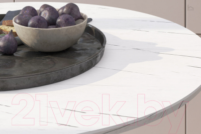 Обеденный стол Калифорния мебель Дейл (белый мрамор)