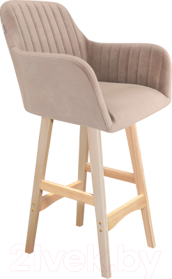 Стул барный Sheffilton SHT-ST38-1/S65-1 полубарный (латте/прозрачный лак) - фото
