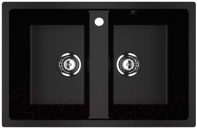 Мойка кухонная Ulgran U-608 (344 ультра-черный) - фото