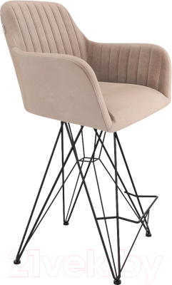 Стул барный Sheffilton SHT-ST38/S66-1 полубарный (латте/черный муар) - фото