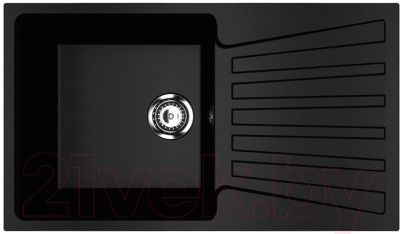 Мойка кухонная Ulgran U-703 (344 ультра-черный) - фото