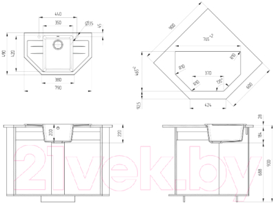 Мойка кухонная Ulgran U-609