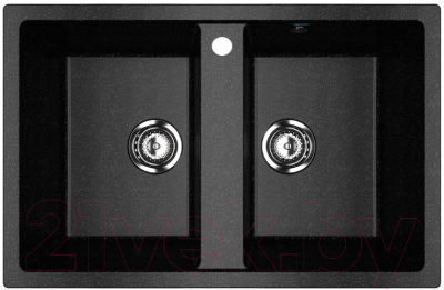 Мойка кухонная Ulgran U-608 (308 черный) - фото